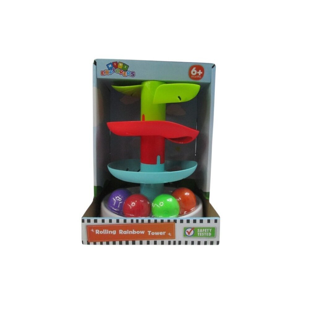 Lollipop Mini Explorers Rolling‎ Rainbow Ball Drop Tower Baby Toys for Toddlers